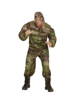 WIDMANN Déguisement Super Soldat Homme (shirt Muscle, Pantalon, Tour De Tête) -WIDMANN Soldes deguisement super soldat homme shirt muscle pantalon tour de tete 1