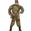 WIDMANN Déguisement Super Soldat Homme (shirt Muscle, Pantalon, Tour De Tête)