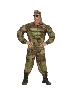 WIDMANN Déguisement Super Soldat Homme (shirt Muscle, Pantalon, Tour De Tête) -WIDMANN Soldes deguisement super soldat homme shirt muscle pantalon tour de tete 2