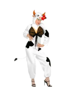 WIDMANN Déguisement Vache Sexy, Femme (combinaison Avec Mamelles Et Capuche/masque )
