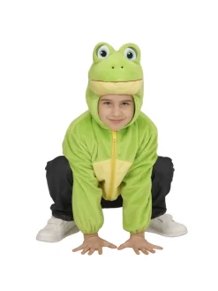 WIDMANN Déguisement Veste Peluche à Capuche Avec Tête De Grenouille Verte -WIDMANN Soldes deguisement veste peluche a capuche avec tete de grenouille verte 1