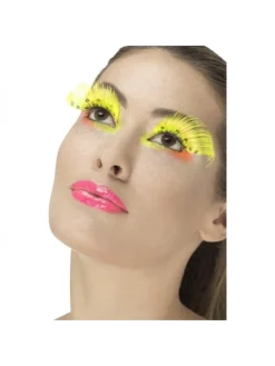 Smiffys Faux Cils Jaunes à Pois