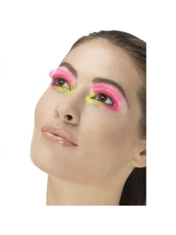 Smiffys Faux Cils Rose Fluo