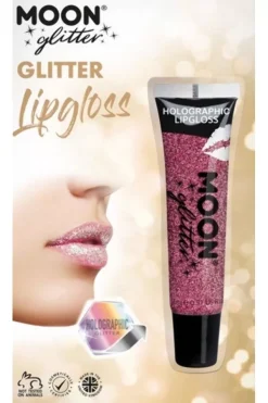 Smiffys Gloss Holographique Rose Foncé Moon Glitter - 15 Ml