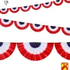 WIDMANN Guirlande éventail Tricolore 2,75m - Décoration Parfaite Pour Les Fêtes Nationales