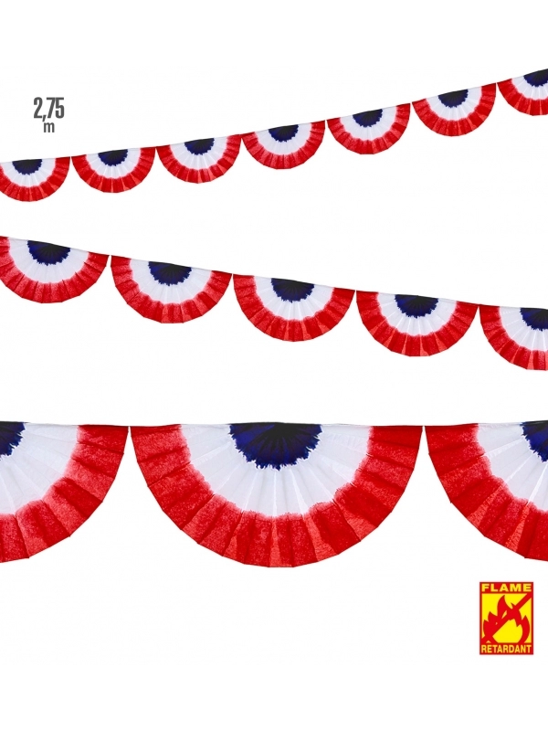 WIDMANN Guirlande éventail Tricolore 2,75m - Décoration Parfaite Pour Les Fêtes Nationales 1 WIDMANN Guirlande éventail Tricolore 2,75m - Décoration Parfaite Pour Les Fêtes Nationales