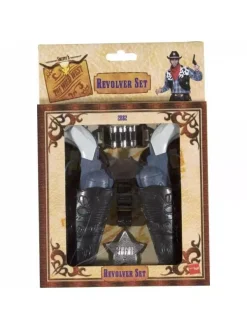Smiffys Kit Cowboy (Holster, 2 Revolvers, Insigne, Balles)
