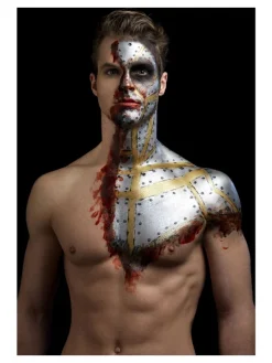 Smiffys Kit Latex Métallique Or Et Argent (1 X29,57 Ml, Maquillage Or Et Argent, 2 éponges) -WIDMANN Soldes kit latex metallique or et argent 1 x2957 ml maquillage or et argent 2 eponges 5