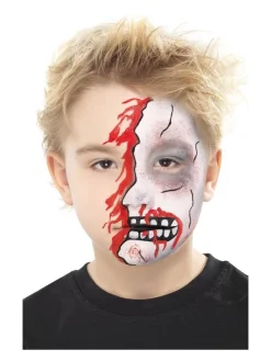 Smiffys Kit Maquillage Halloween 8 Couleurs Avec éponge Et Applicateur -WIDMANN Soldes kit maquillage halloween 8 couleurs avec eponge et applicateur 1