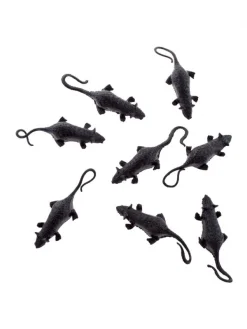 ESPA - Funny Fashion Lot De 8 Souris Noires En Plastique