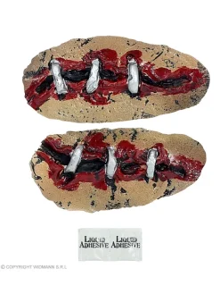 WIDMANN Lot De Deux Prothèses En Latex FX - Cicatrices Avec Agrafes -WIDMANN Soldes lot de deux protheses en latex fx cicatrices avec agrafes 2