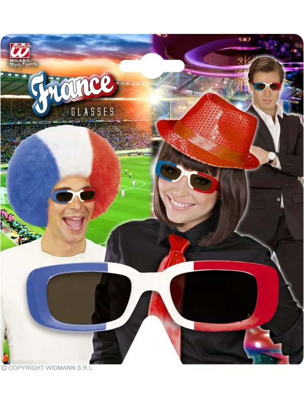 WIDMANN Lunettes FRANCE Bleu, Blanc, Rouge 2 WIDMANN Lunettes FRANCE Bleu, Blanc, Rouge – Image 2