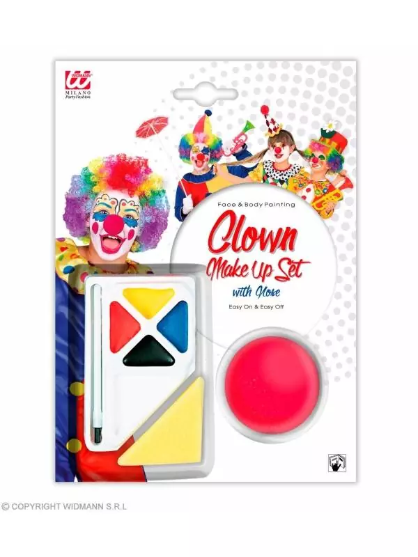 WIDMANN Maquillage Clown Enfant Avec Nez Rouge 2 WIDMANN Maquillage Clown Enfant Avec Nez Rouge – Image 2
