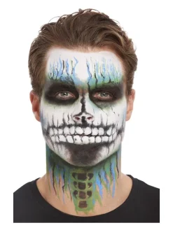 Smiffys Maquillage Kit Squelette, Aqua (transferts, Paillettes, Peinture Pour Le Visage Et éponge) 6 Smiffys Maquillage Kit Squelette, Aqua (transferts, Paillettes, Peinture Pour Le Visage Et éponge) -WIDMANN Soldes maquillage kit squelette aqua transferts paillettes peinture pour le visage et eponge 1