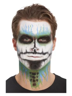 Smiffys Maquillage Kit Squelette, Aqua (transferts, Paillettes, Peinture Pour Le Visage Et éponge) 7 Smiffys Maquillage Kit Squelette, Aqua (transferts, Paillettes, Peinture Pour Le Visage Et éponge) -WIDMANN Soldes maquillage kit squelette aqua transferts paillettes peinture pour le visage et eponge 2