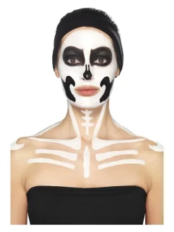 Smiffys Maquillage Squelette (pot Noir Et Blanc, 29.57 Ml Et éponges) -WIDMANN Soldes maquillage squelette pot noir et blanc 2957 ml et eponges 5