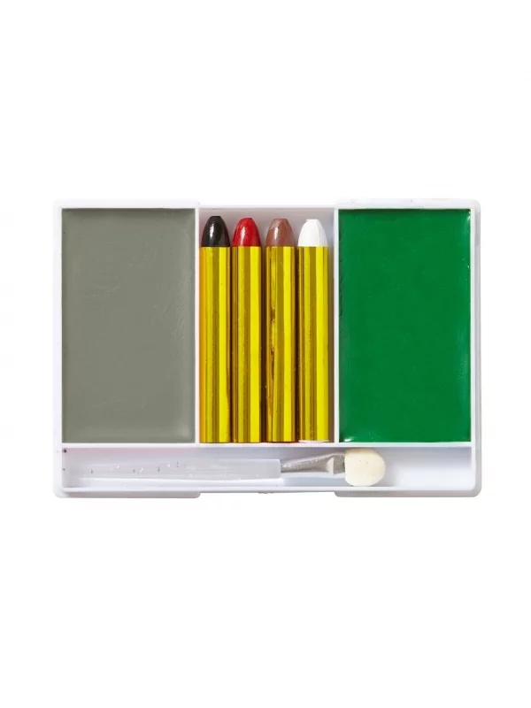 WIDMANN Maquillage Zombie Visage Et Corps (4 Crayons, 2 Fards, 1 Applicateur) 2 WIDMANN Maquillage Zombie Visage Et Corps (4 Crayons, 2 Fards, 1 Applicateur) – Image 2