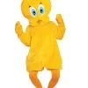 Mascotte De Poussin Jaune Adulte Avec Combinaison, Masque, Gants Et Pieds De Qualité Professionnelle.