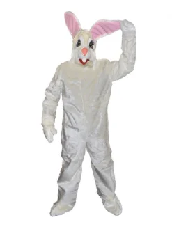Mascotte Lapin Blanc Adulte
