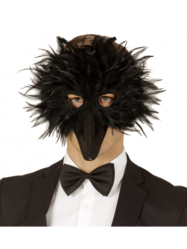 Masque Corbeau Avec Plumes 4 Masque Corbeau Avec Plumes – Image 4