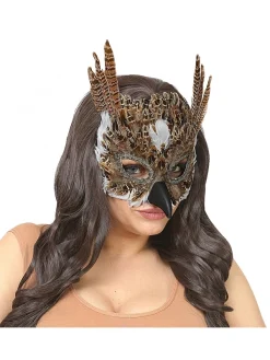 WIDMANN Masque De Hibou En Plumes Pour Adulte -WIDMANN Soldes masque de hibou en plumes pour adulte 2