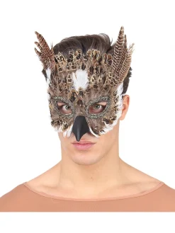 WIDMANN Masque De Hibou En Plumes Pour Adulte -WIDMANN Soldes masque de hibou en plumes pour adulte 3