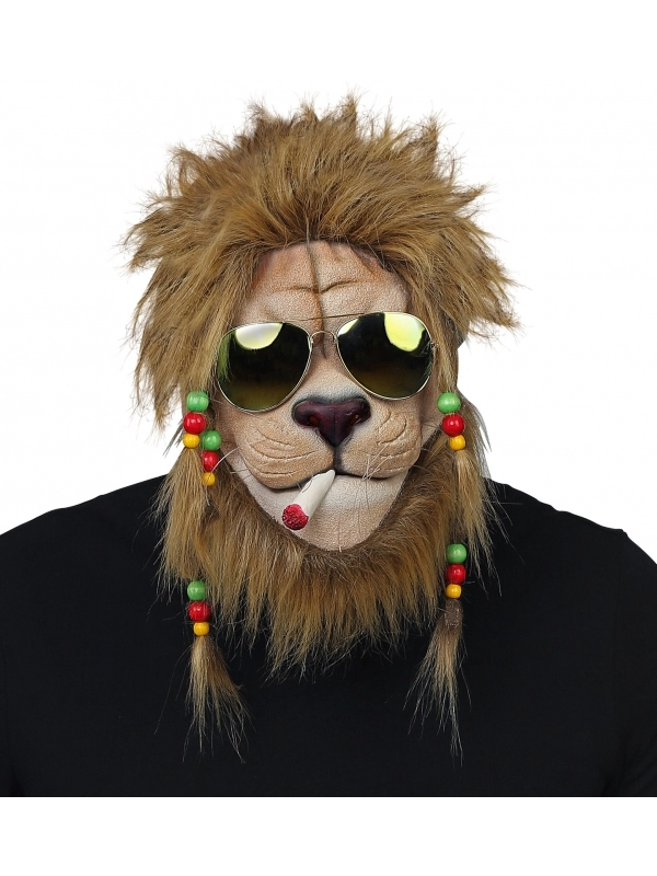 WIDMANN Masque De Lion Rasta Avec Lunettes De Soleil 1 WIDMANN Masque De Lion Rasta Avec Lunettes De Soleil