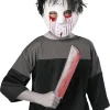 Masque Et Couteau Jason Avec Sang - Enfant