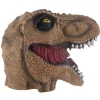 Masque Intégral De Dinosaure Marron En Latex