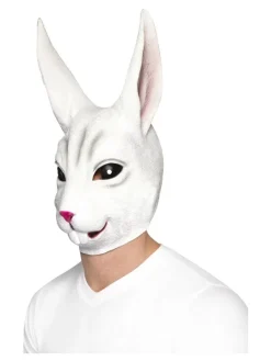 Smiffys Masque Intégral Lapin, Blanc (Latex - Adulte)