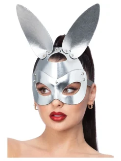 Smiffys Masque Lapin Simili Cuir Argenté Femme