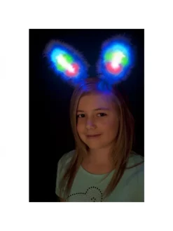Smiffys Oreilles De Lapin Bleues Lumineuses