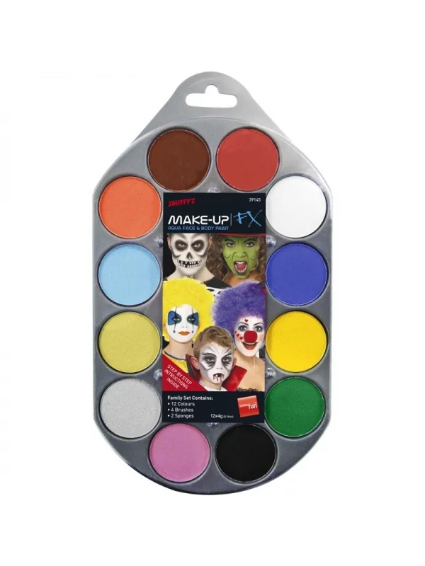 Smiffys Palette Peinture Corps Et Visage 12 Couleurs 2 Smiffys Palette Peinture Corps Et Visage 12 Couleurs – Image 2