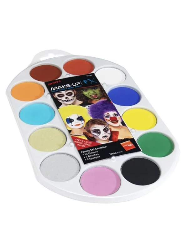 Smiffys Palette Peinture Corps Et Visage 12 Couleurs 1 Smiffys Palette Peinture Corps Et Visage 12 Couleurs
