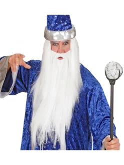 Perruque De Magicien Avec Barbe Blanche -WIDMANN Soldes perruque de magicien avec barbe blanche 2
