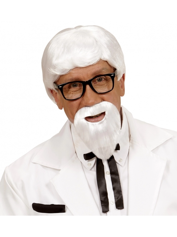 WIDMANN Perruque Et Barbe Colonel Sanders Pour Déguisement 2 WIDMANN Perruque Et Barbe Colonel Sanders Pour Déguisement – Image 2