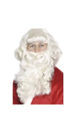 Smiffys Perruque Et Barbe Père Noël Platine Super Luxe