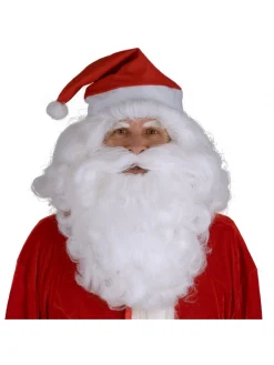 Perruque Et Barbe Père Noël & St-Nicolas Fabriquée à La Main
