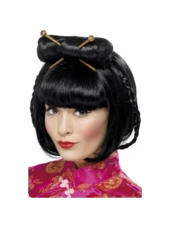 Smiffys Perruque Femme Asiatique -WIDMANN Soldes perruque femme asiatique 1