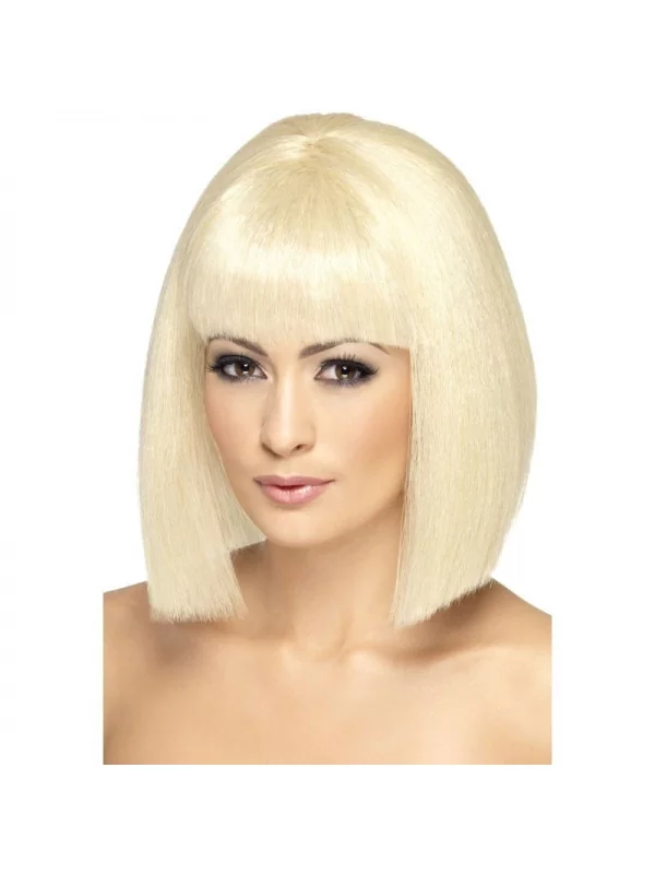 Smiffys Perruque Femme Coquette Frange Courte Blonde 1 Smiffys Perruque Femme Coquette Frange Courte Blonde