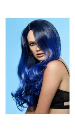 Smiffys Perruque Femme Manic Panic (Bleu De Minuit) -WIDMANN Soldes perruque femme manic panic bleu de minuit 1