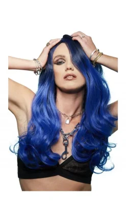 Smiffys Perruque Femme Manic Panic (Bleu De Minuit) -WIDMANN Soldes perruque femme manic panic bleu de minuit 4