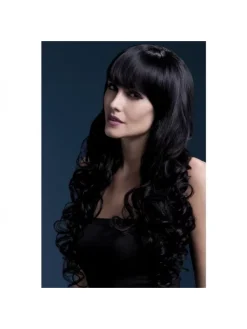 Smiffys Perruque Fever Isabelle Sexy 66 Cm, Noire -WIDMANN Soldes perruque fever isabelle sexy 66 cm noire 2