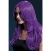 Smiffys Perruque Fever Khloe Sexy 66 Cm, Violet Fluo