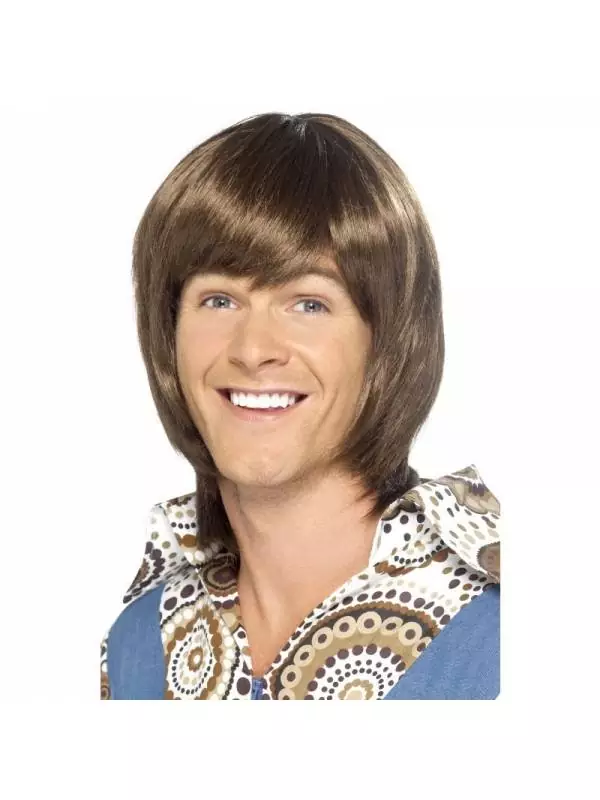 Smiffys Perruque Idole Homme Années 70 Brune 1 Smiffys Perruque Idole Homme Années 70 Brune