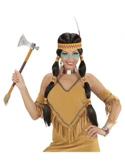 WIDMANN Perruque Indienne Squaw Avec Bandeau Et Plume Femme 5 WIDMANN Perruque Indienne Squaw Avec Bandeau Et Plume Femme -WIDMANN Soldes perruque indienne squaw avec bandeau et plume femme 2