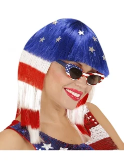 WIDMANN Perruque Miss America (drapeau USA)