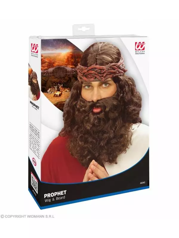 WIDMANN Perruque Prophète Avec Barbe 2 WIDMANN Perruque Prophète Avec Barbe – Image 2