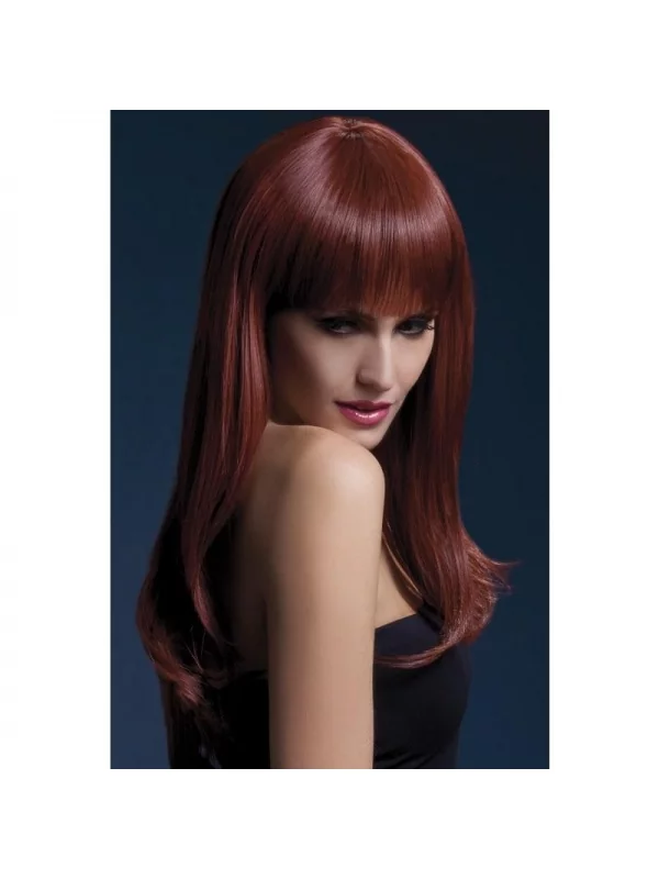 Smiffys Perruque Sienna Sexy 66 Cm, Châtain 1 Smiffys Perruque Sienna Sexy 66 Cm, Châtain