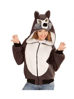 WIDMANN Polaire Avec Capuche Tête De Loup Pour Adulte -WIDMANN Soldes polaire avec capuche tete de loup pour adulte 3